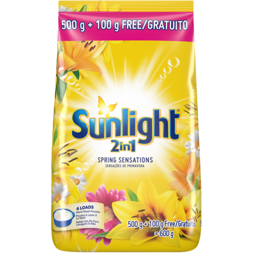 Sunlight Washing Powder Spring Sensation Yellow Colour 500g-2kg