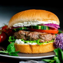 Homemade Lamb Burger Set