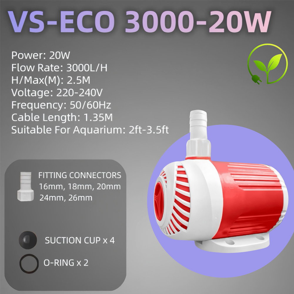 VenusAqua Water Pump Energy Saving Aquarium Fish Pam Akuarium (ECO3000/ECO4000/ECO9000) Venus Aqua_2