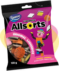 Beacon Liqourice Allsorts Candy 150g_0