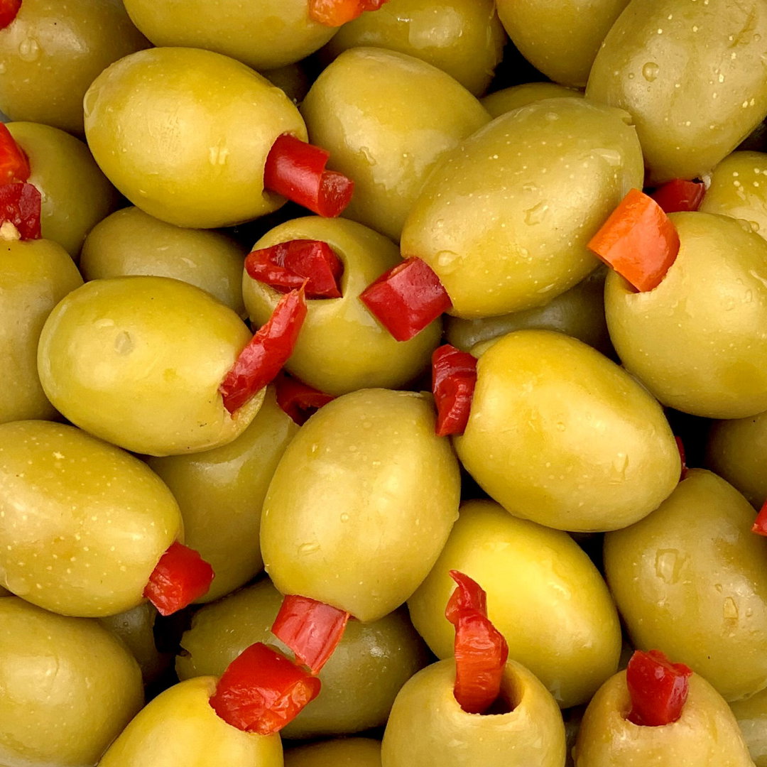 Pepper Stuffed Green Olives 500g