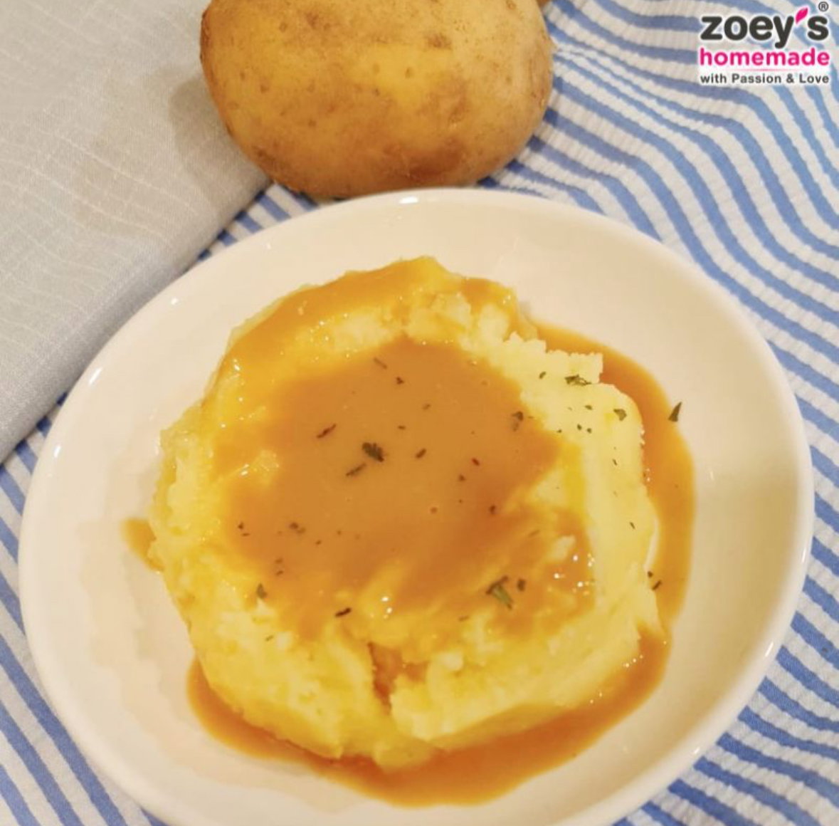 Zoey Homemade Mashed Potato with Brown Sauce (2pcs)_0