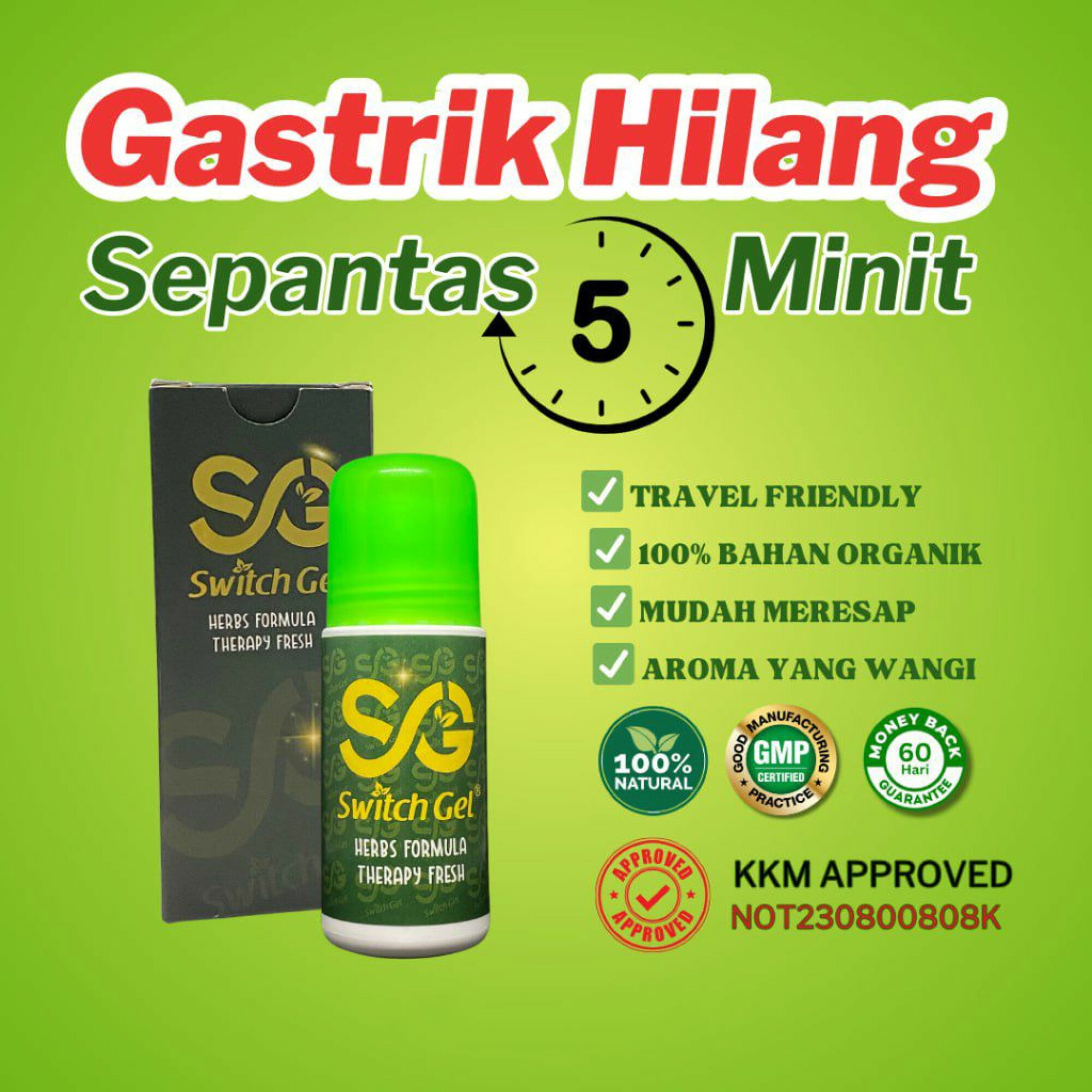 REVCAP Switch Gel Melegakan Simptom Gastrik Gerd dan Angin Dalam Badan Bottle rm80_1