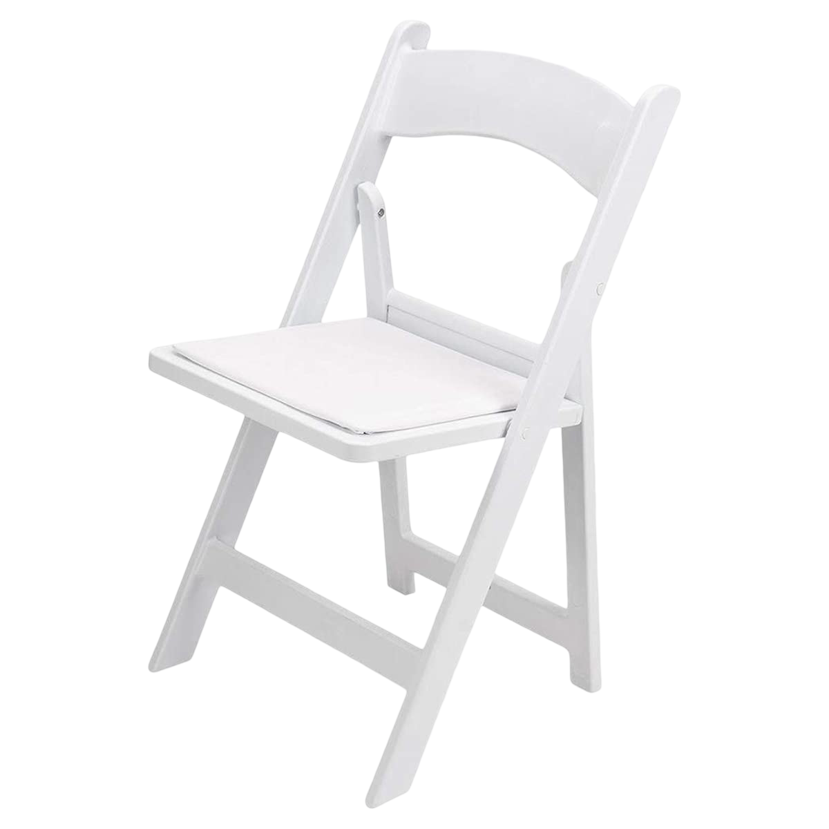 White Folding Chair With Cushions_2