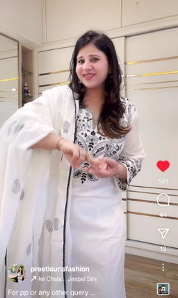White Embroidered Suit D.No. 574
