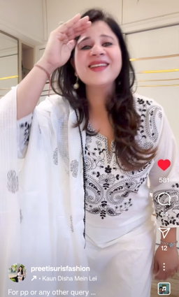 White Embroidered Suit D.No. 574