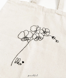 Embroidered totebag