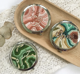 Embroidered Pocket Mirror