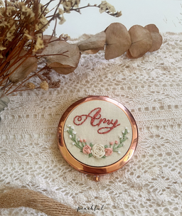 Embroidered Pocket Mirror