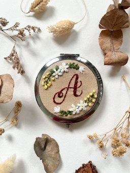 Embroidered Pocket Mirror