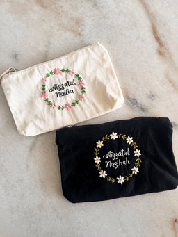 Embroidered Cosmetic Bag