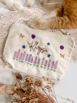 Embroidered Cosmetic Bag