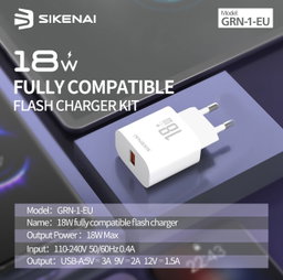 GRN-1T-EU 18W Full Protocol Flash Charger