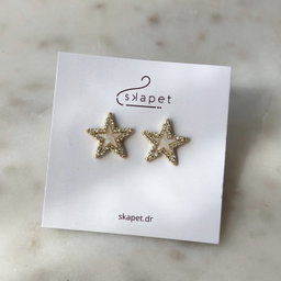 Shiny Gold Star Earring