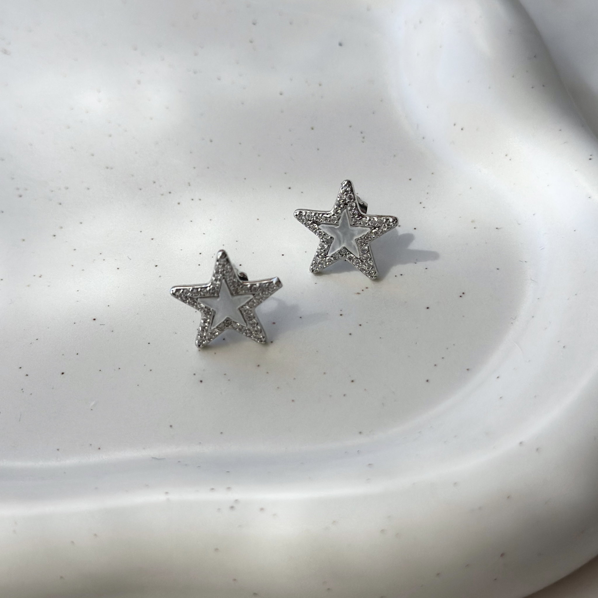 Shiny Star Silver Earring_0