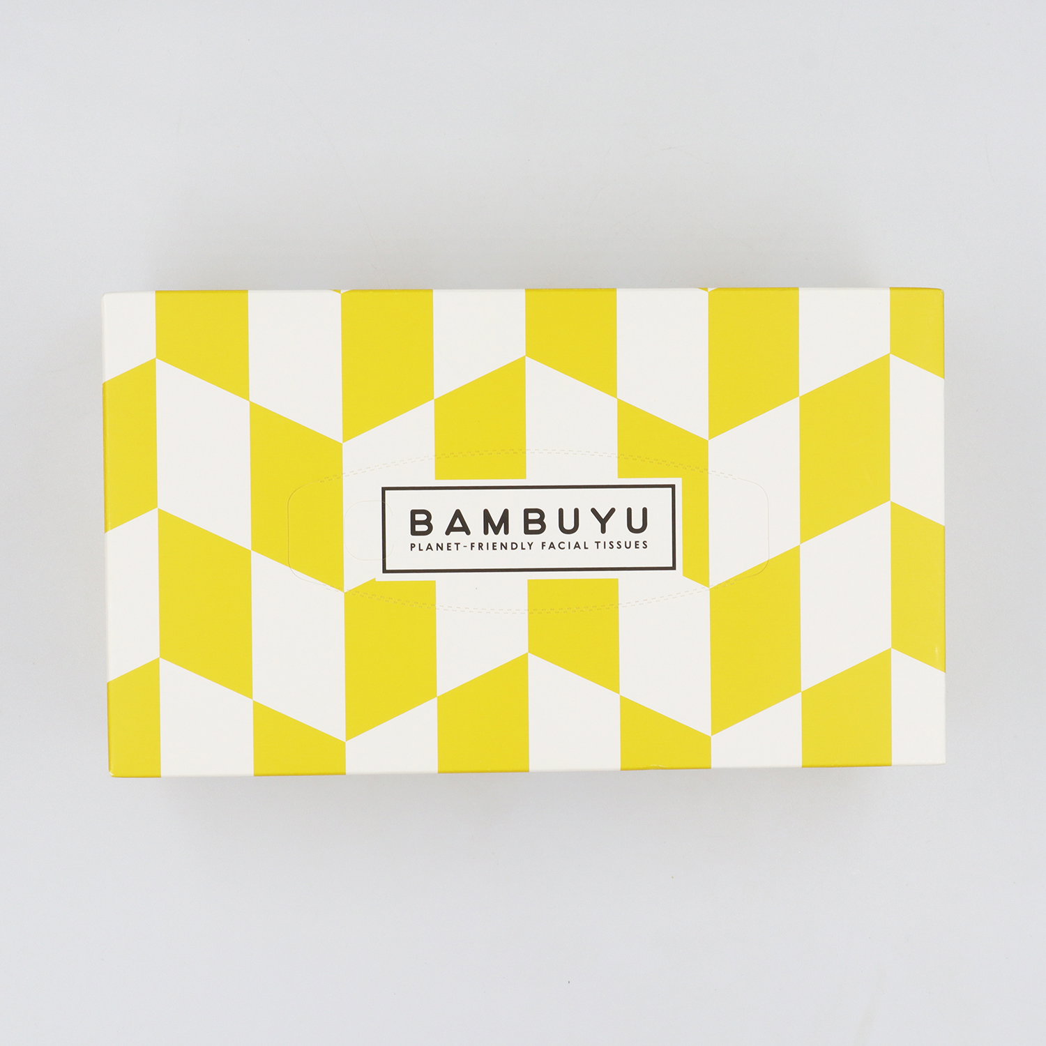 Bambuyu Facial Tissues Rectangle 90 sheets, 3Ply, 100% Bamboo, Yellow_0