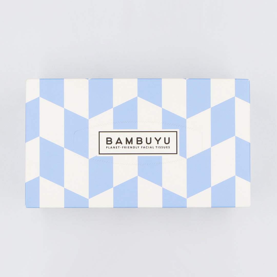 Bambuyu Facial Tissues Rectangle 90 sheets, 3Ply, 100% Bamboo, Purple