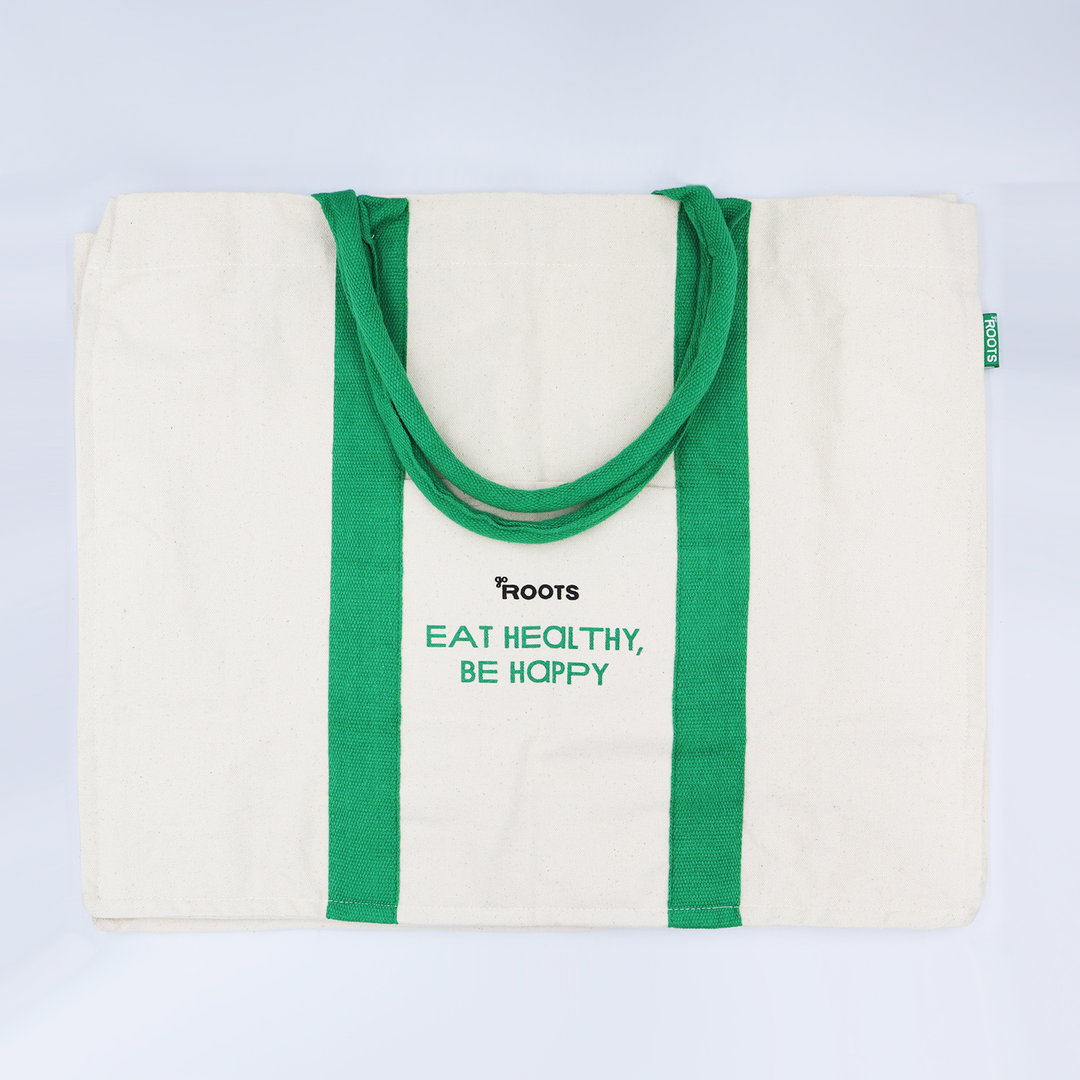 Roots Shopping Bag with Pocket 50x40x15cm