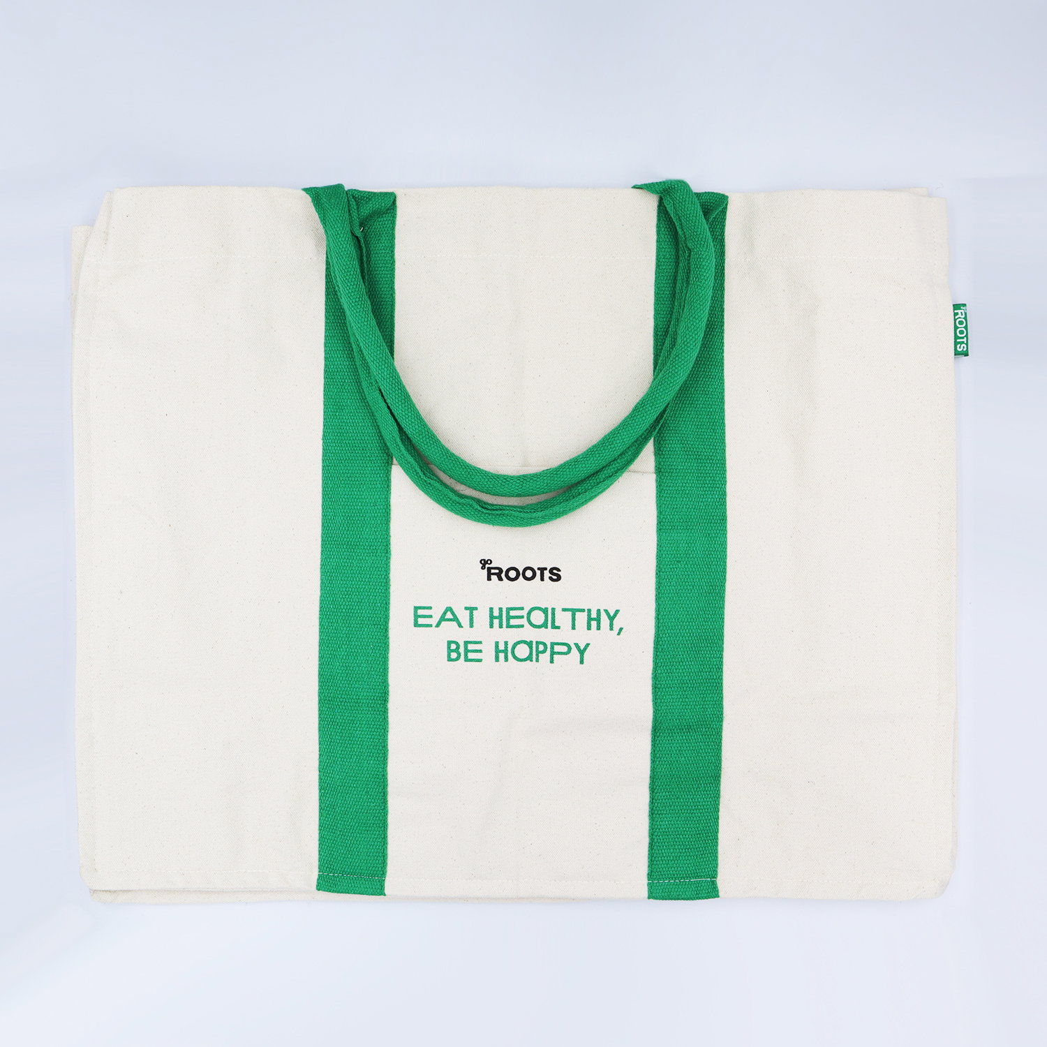 Roots Shopping Bag with Pocket 50x40x15cm_0