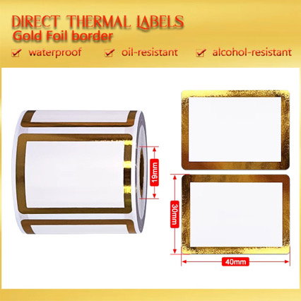 ROULEAU ÉTIQUETTE BORDURE DORÉE 500pcs_0
