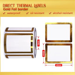ROULEAU ÉTIQUETTE BORDURE DORÉE 500pcs