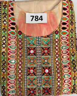Digital Print Maslin Handwork 3 pcs suit D.No.784