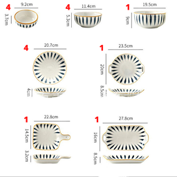 16 PCS CERAMIC DISH SET
