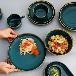 18 PCS CERAMIC DISH SET