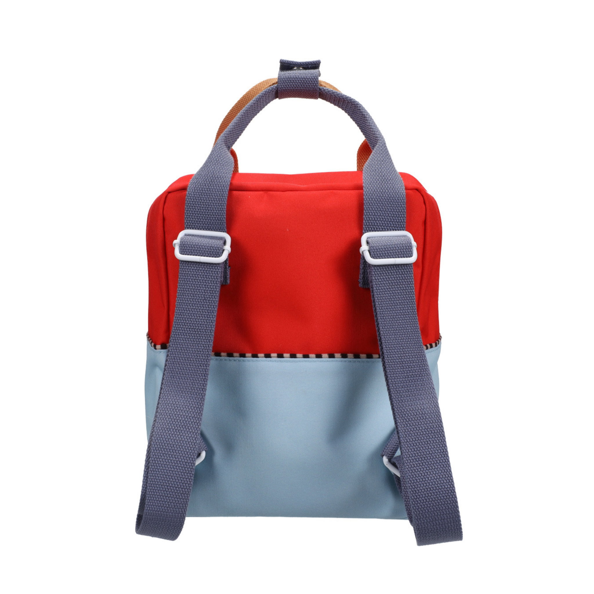 Red blue colourblock backpack - small_3