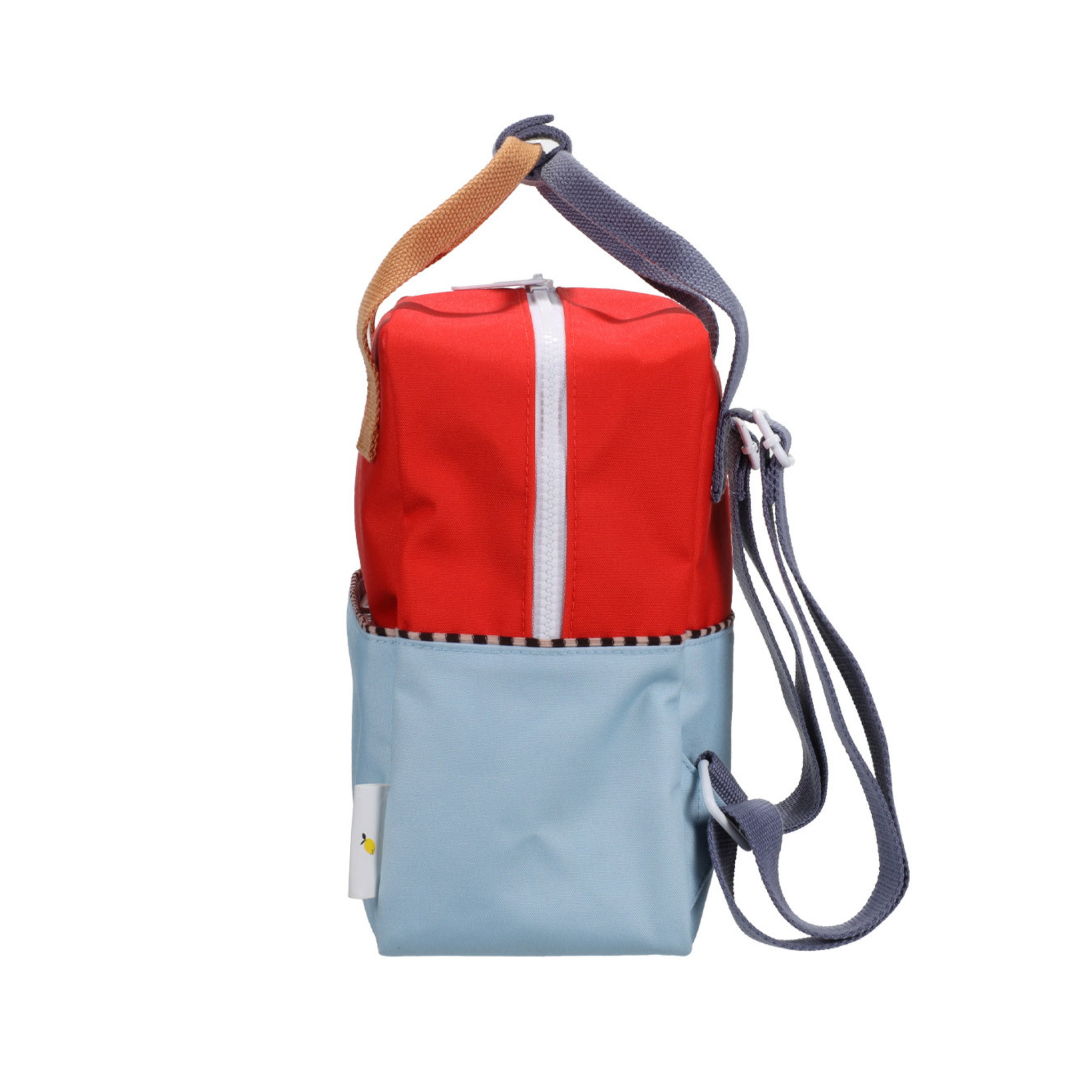 Red blue colourblock backpack - small_2