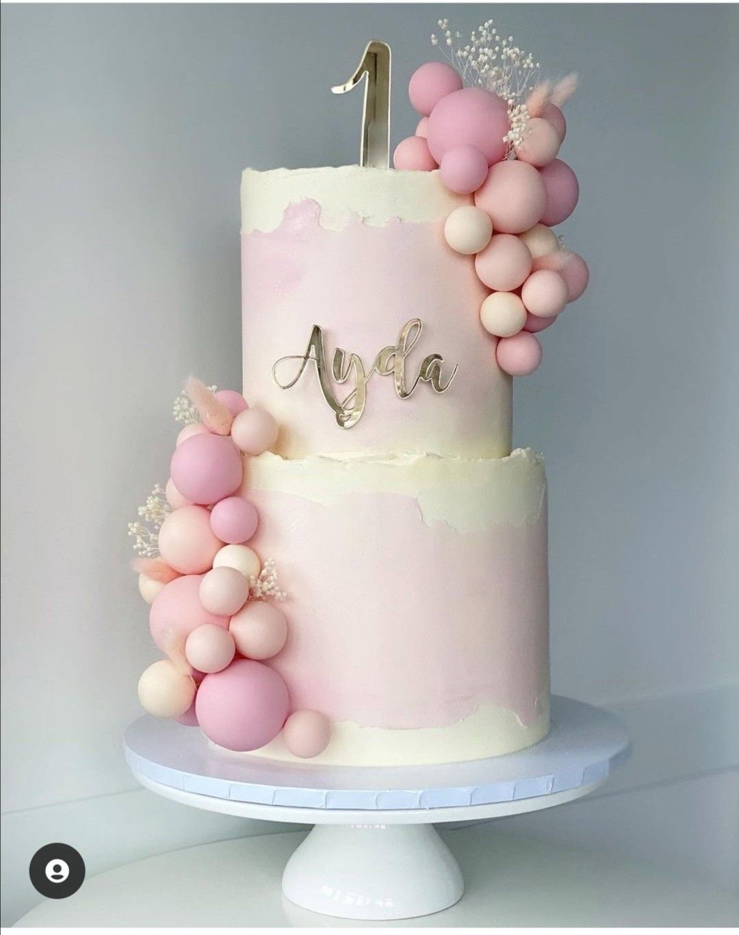 2 tiered Buttercream Cakes. _1