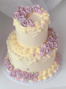 2 tiered Buttercream Cakes. 