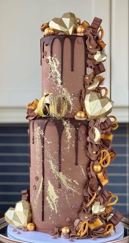 2 tiered Whipped cream Cakes.  