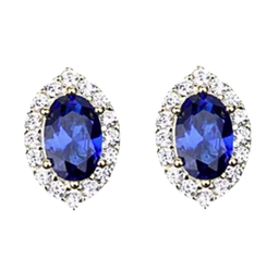Dark blue gem stud