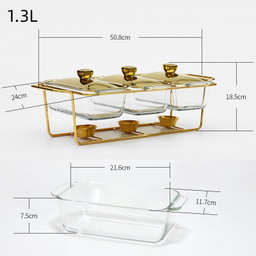 GLASS BUFFET WARMER 3IN1 1.3L (GBW13)