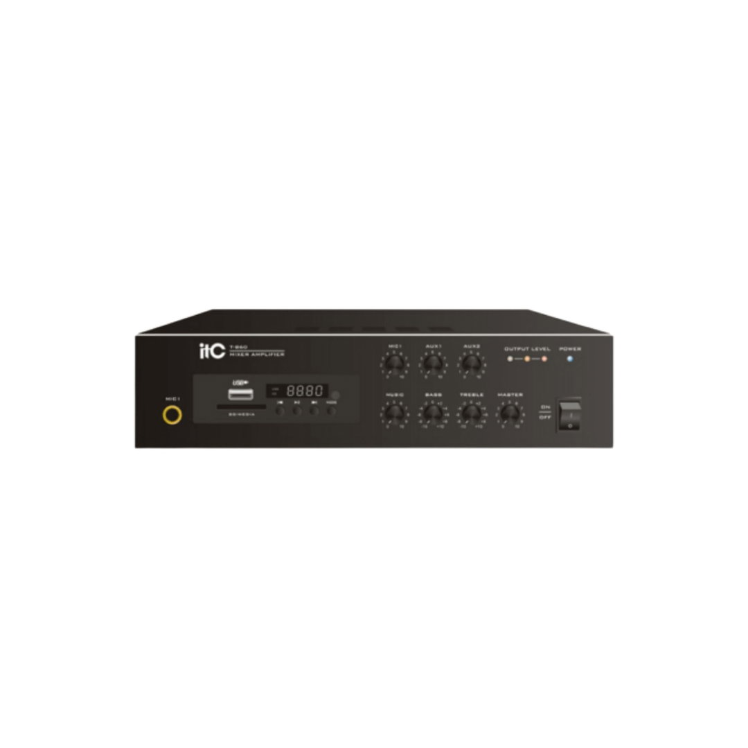 T-B240 ITC Amplifier 2420W, 70V/100V, amplifier built-in MP3/TUNER/BLUETOOTH