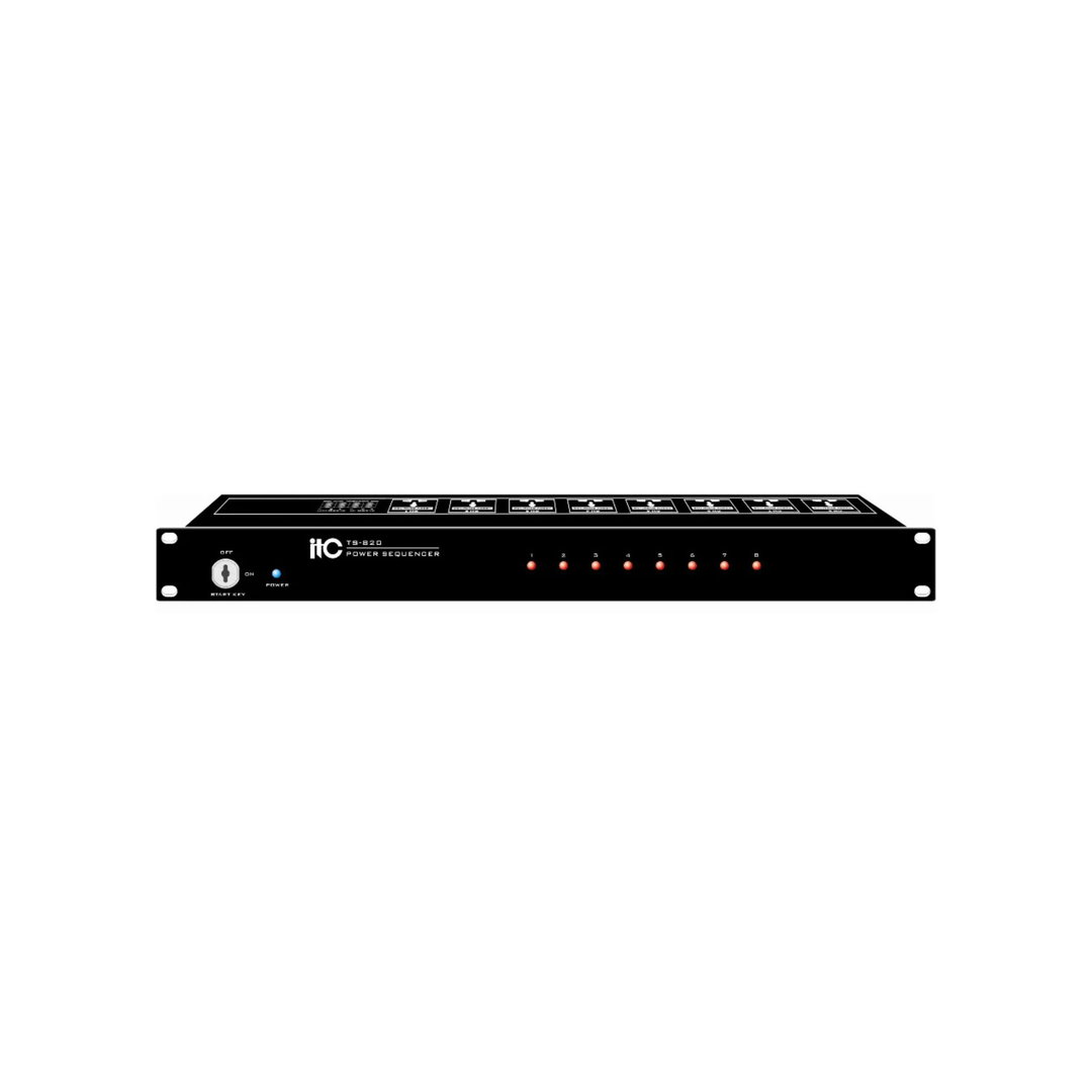 TS-820 8 Channel Power Sequencer, single channel max loading power 2200W, all channels 6000W
