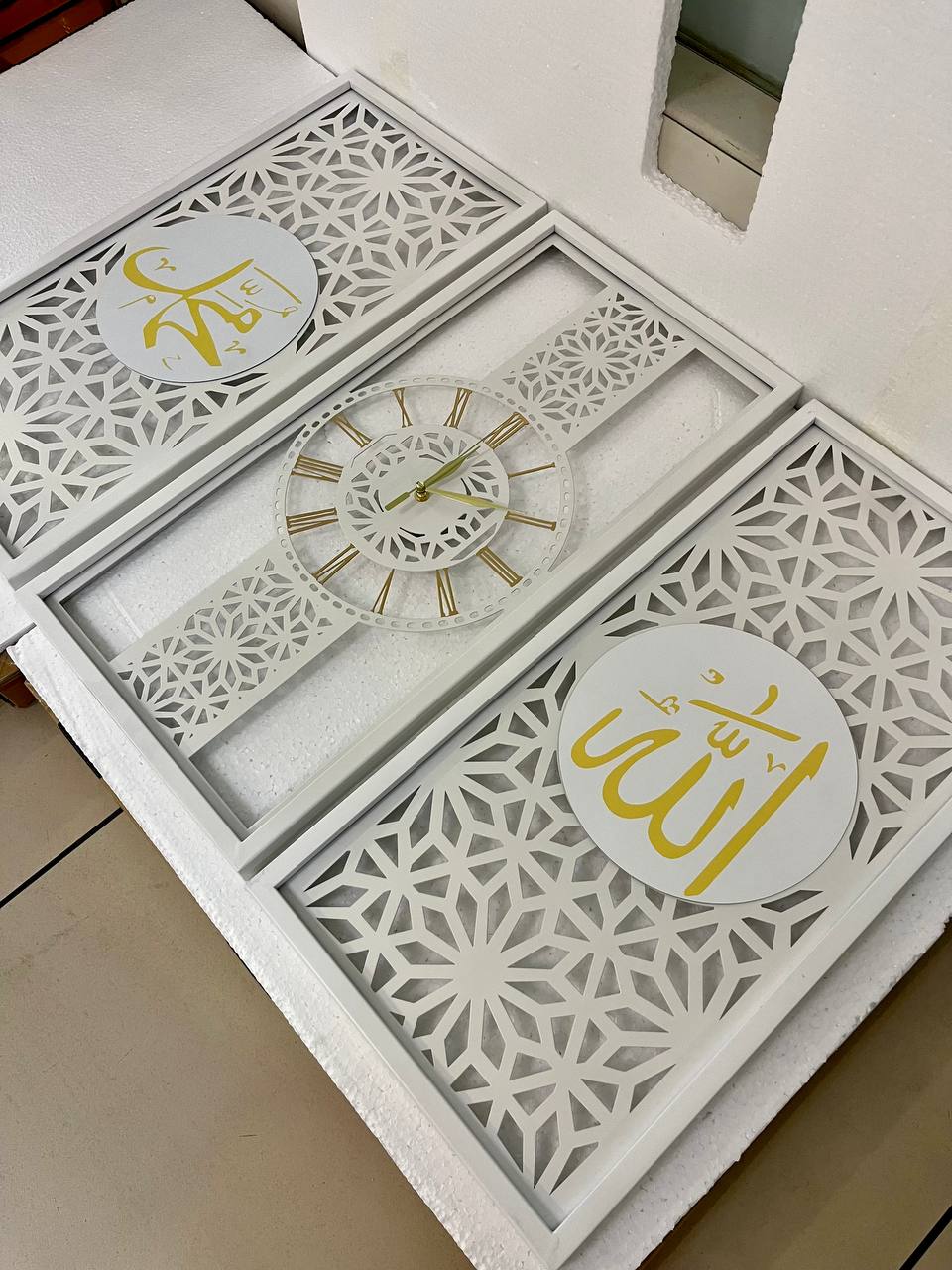 CLOCK WALL DECORATION ALLAH MUHAMMAD AAM01 (3 PC)_3