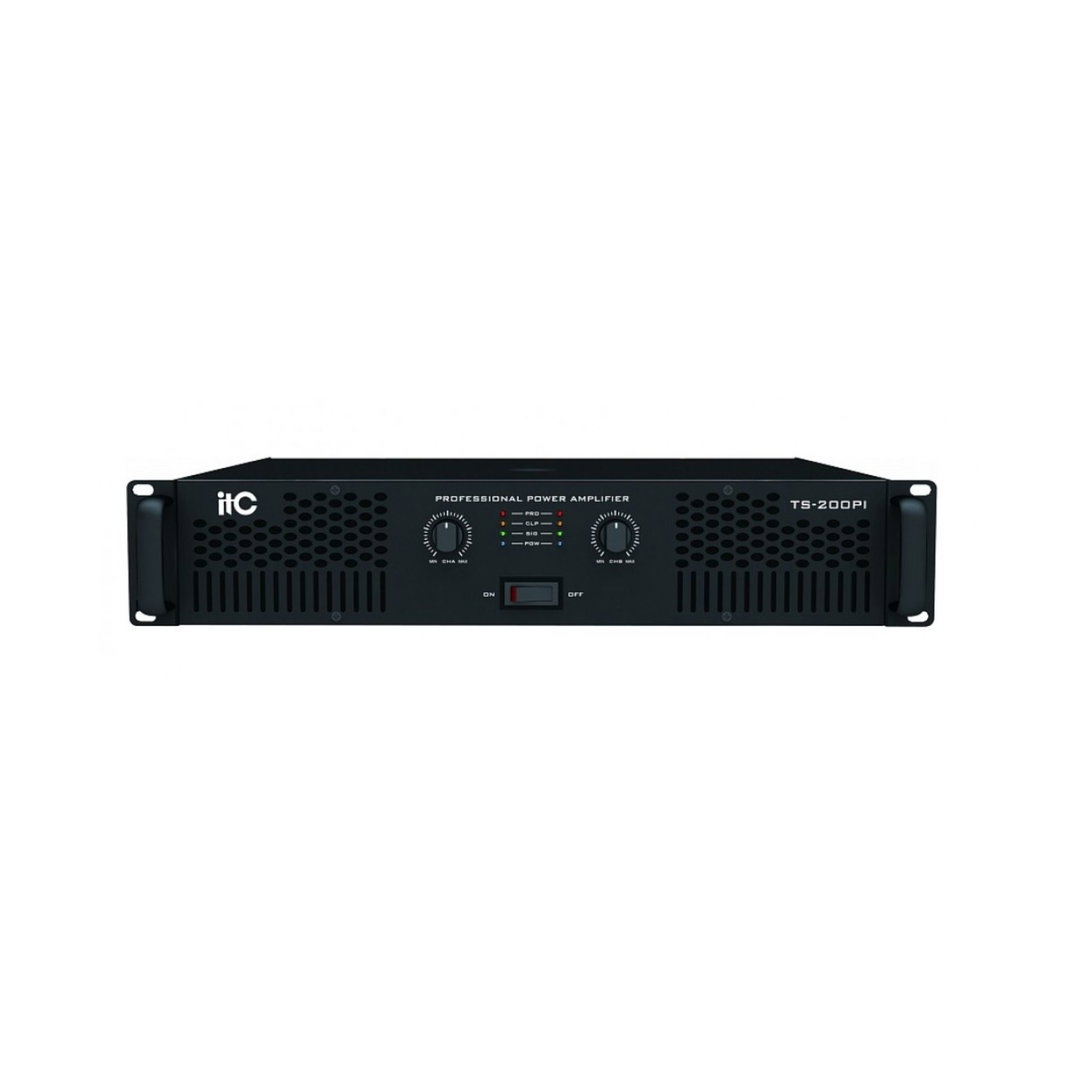 TS-350PI ITC Professional Stereo Amplifier, 2×350W@8Ω, with bridge, stereo, parallel selector and1.44V,1V,0.775V selector