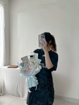 ( GP018) Graduation Ping Pong Soap Flower Mixed Bouquet  