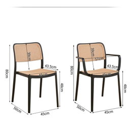 PLASTIC DINING RATTAN CHAIR (PREMIUM B)