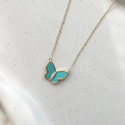 Turquoise Butterfly Necklace
