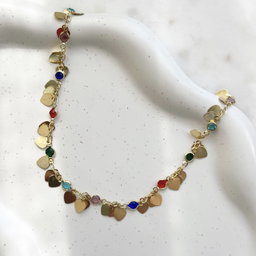 Multicolor Heart Necklace
