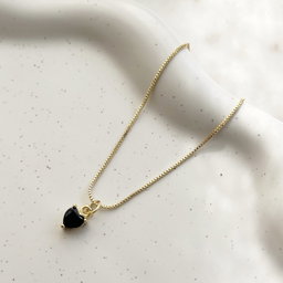 Black Heart Necklace