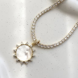 Sun Tennis Necklace 