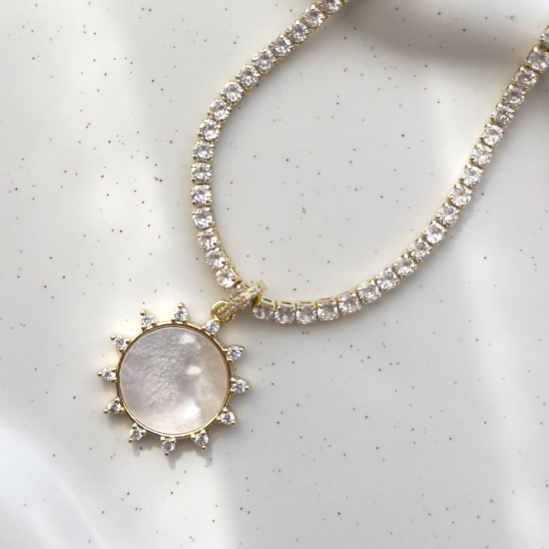 Sun Tennis Necklace 