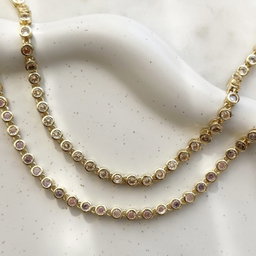 Diamond Bezel Tennis Necklace