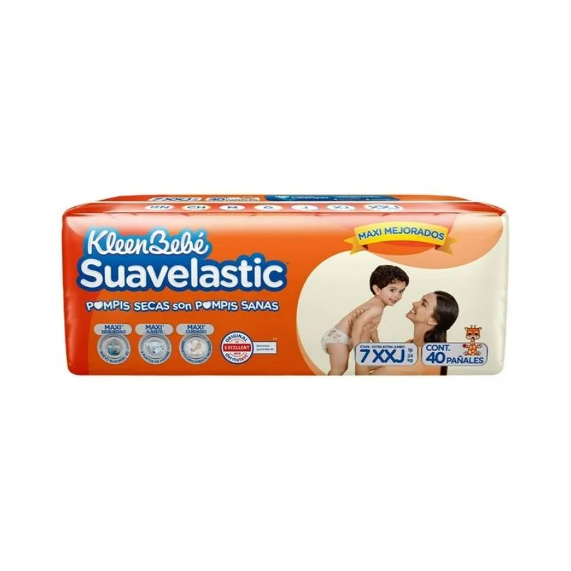 Pañales Suavelastic Etapa 7 con 40 piezas 