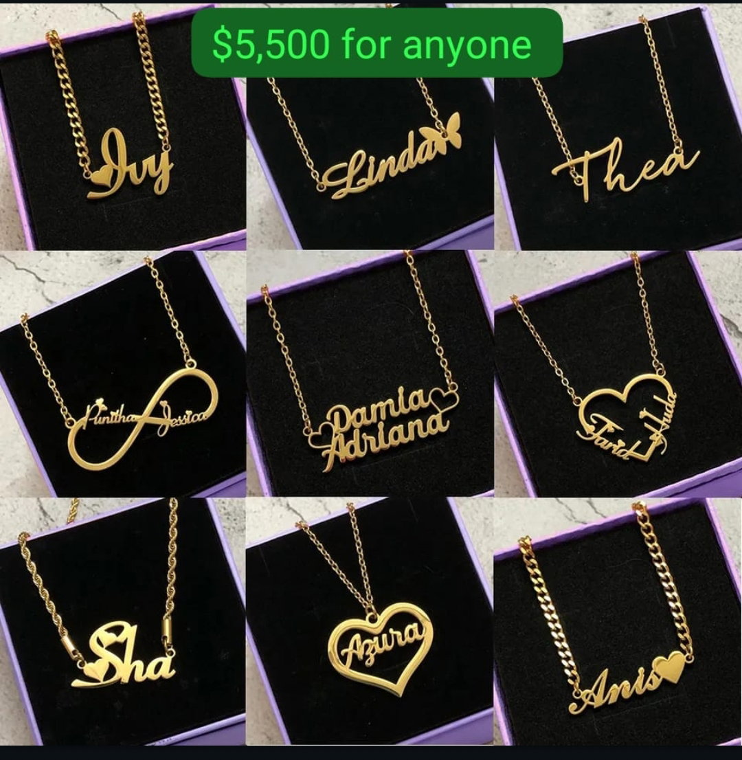 Double Or Single Name Female Customize Chain _0