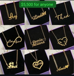 Double Or Single Name Female Customize Chain 
